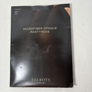 Talbots Pantyhose Nylons Size A Microfiber Opaque Control‎ Top Brown B2